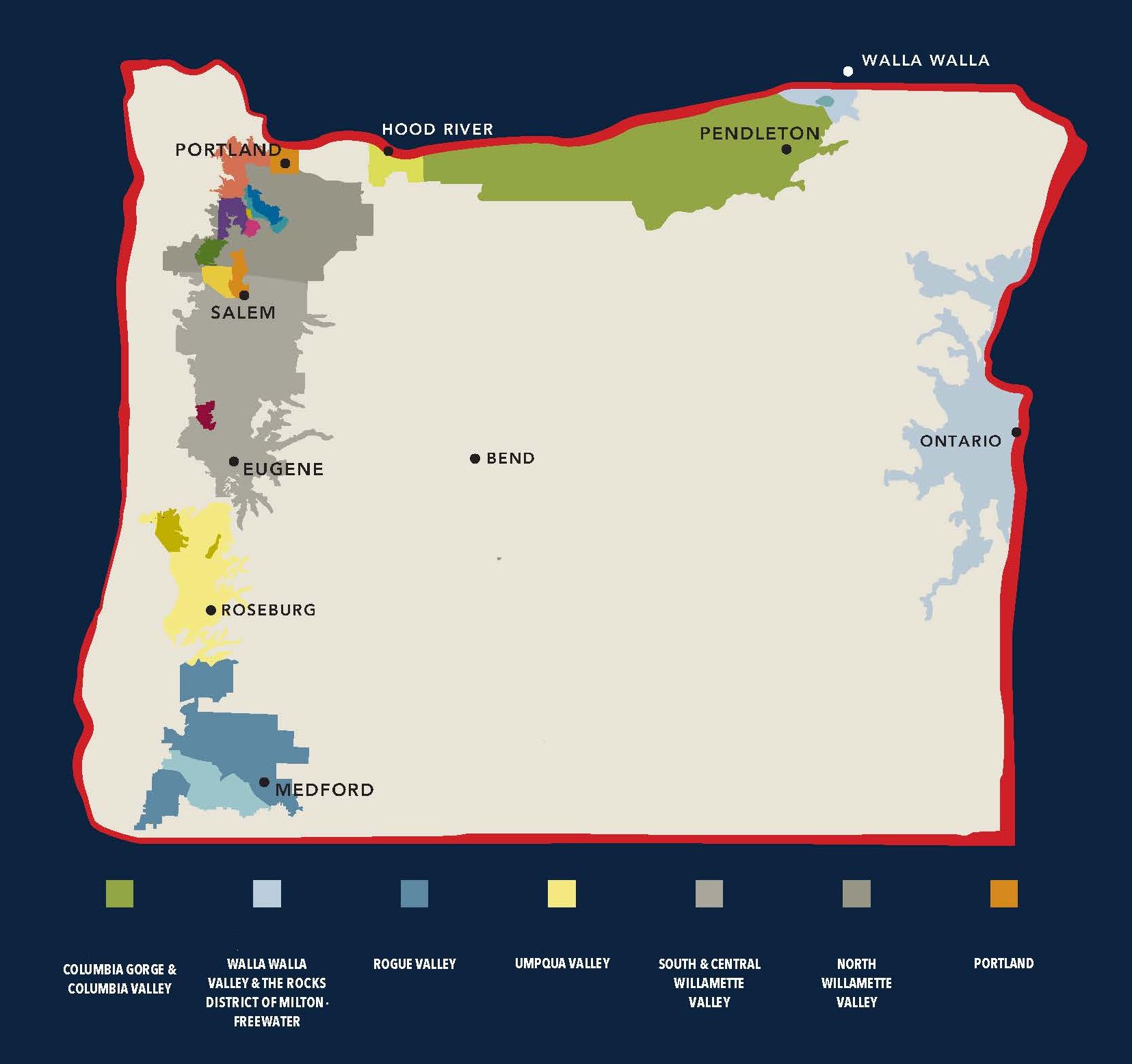 Oregon Wine Touring Regions